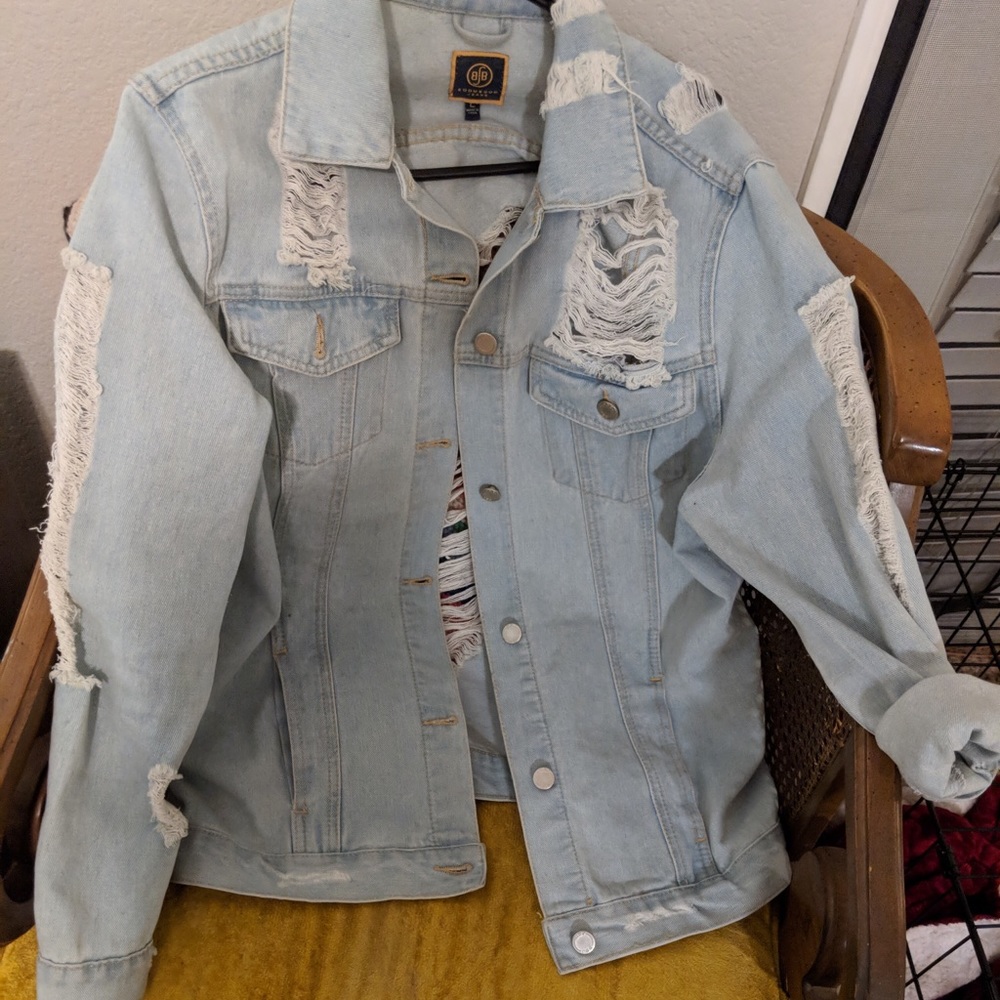 Distressed Jean Jacket - Picture 2 of 2